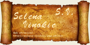 Selena Vinokić vizit kartica